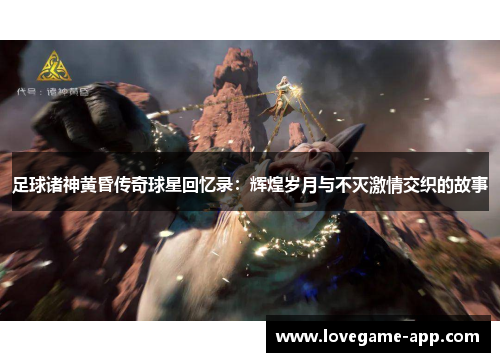 足球诸神黄昏传奇球星回忆录：辉煌岁月与不灭激情交织的故事